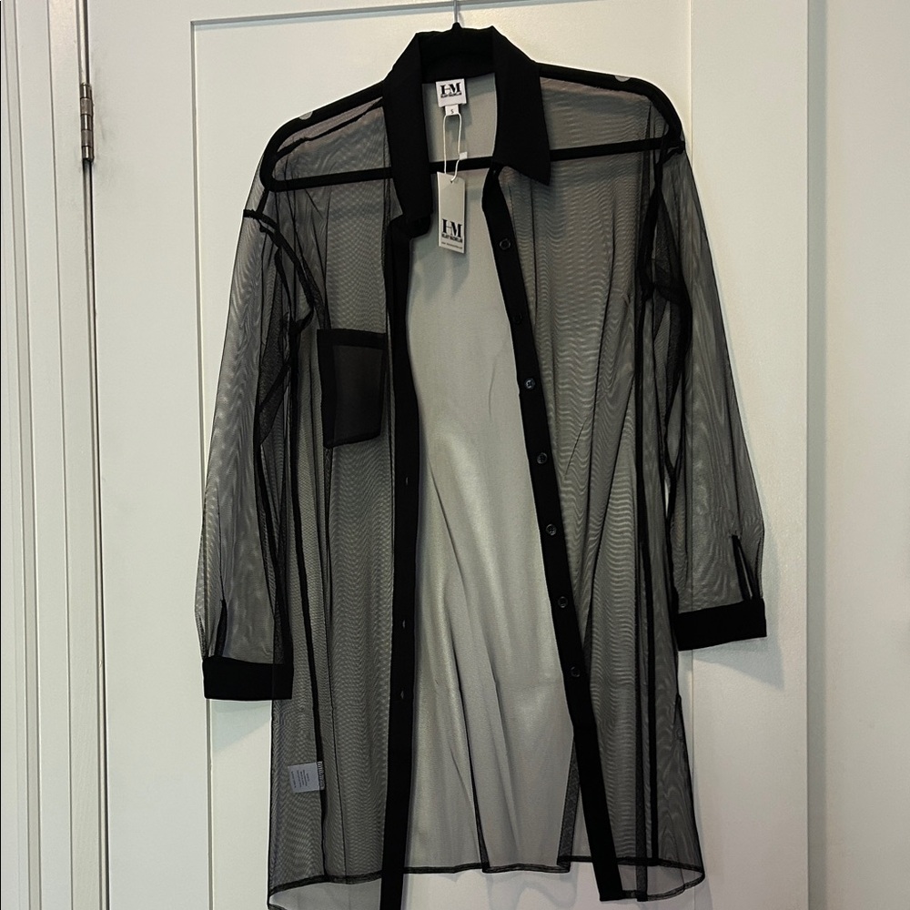 Hillary MacMillan Black Sheer Women's Shirt